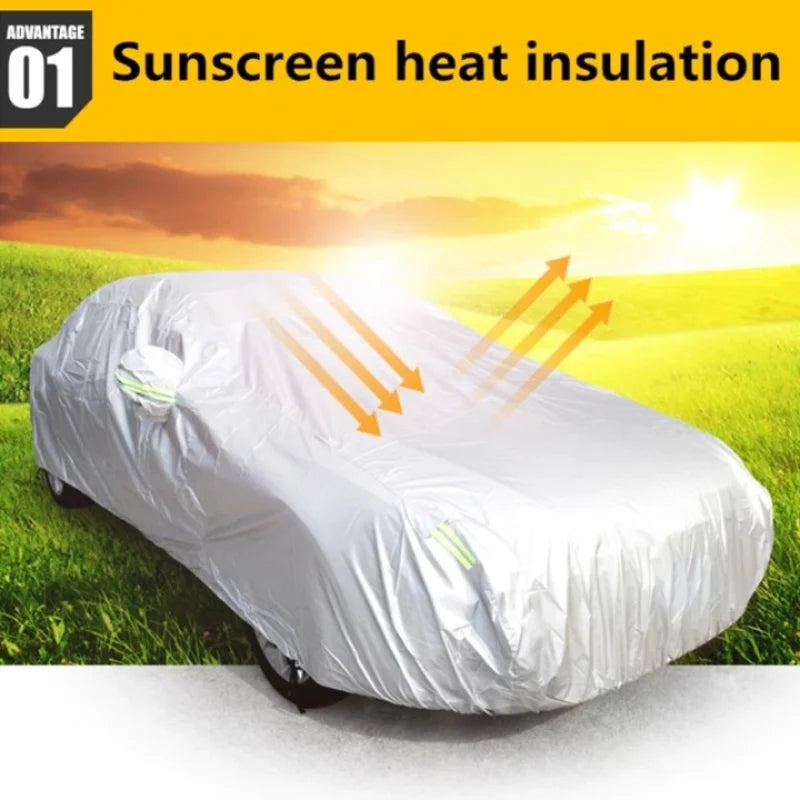 Vabena Universal Car Cover | All-Weather Outdoor Protection Snow Sun Dust Shield