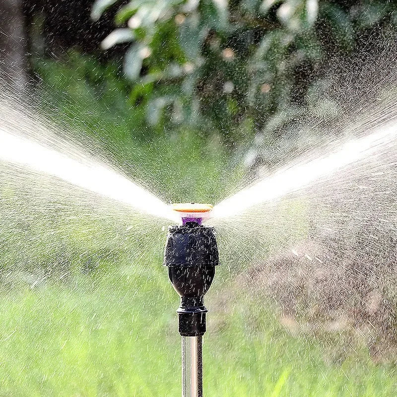 360-Degree Automatic Garden Sprinkler with Stainless Steel Tripod Set