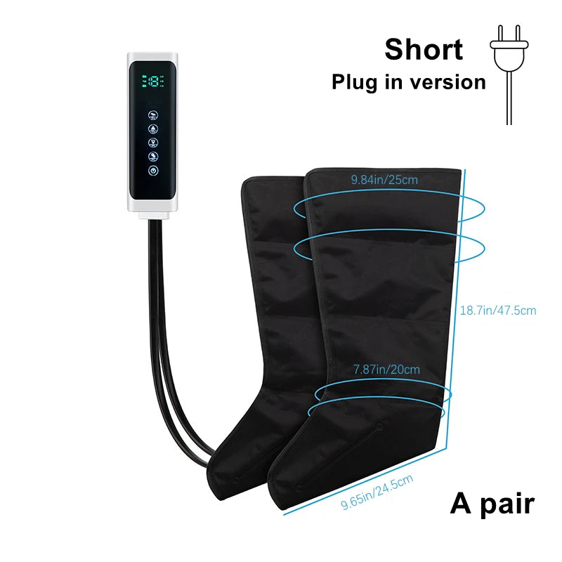 JinKairui Electric Pneumatic Leg Massager for Deep Thigh, Calf & Foot Relaxation with Remote Control