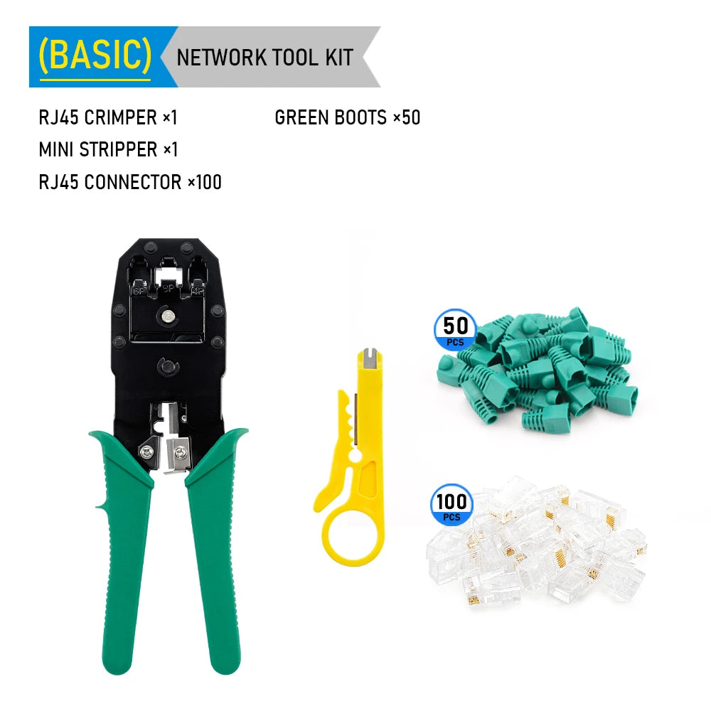RJ45 RJ11 Network Cable Crimper LAN Tester 12-in-1 Kit