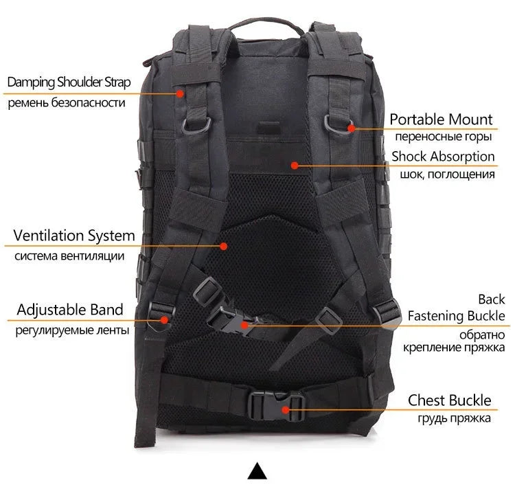 ReFire Gear 50L Tactical Assault Pack - Durable Military Backpack