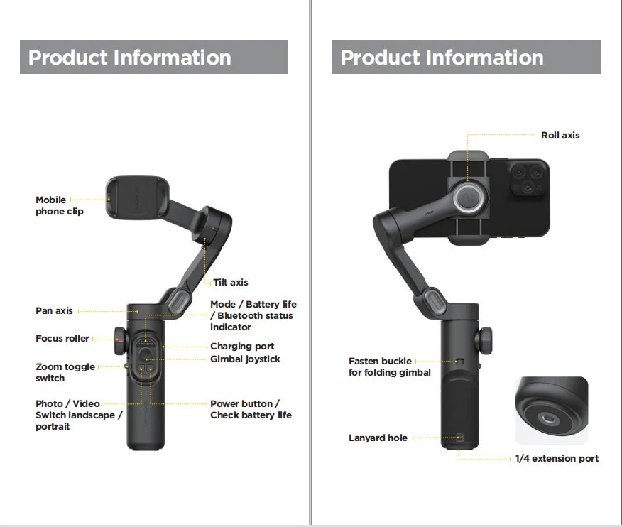 AOCHUAN SmartXE 3-Axis Gimbal | AI Tracking for Smooth Vlogs