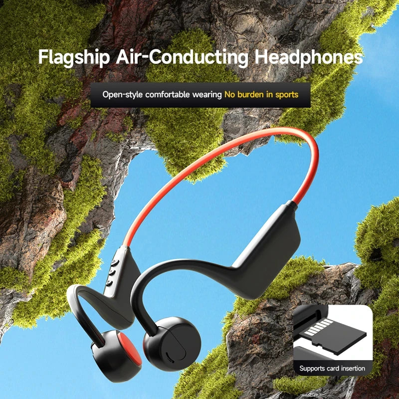 Vabena 2026 Bone Conduction Headset: Wireless IPX8 Swimming & Sports Headphones with Mic