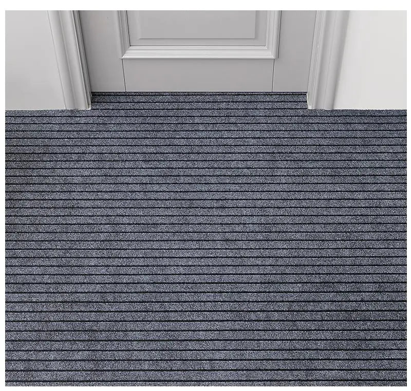 Large Striped Rubber Anti-Slip Corridor & Outdoor Carpet | Washable Area Rug