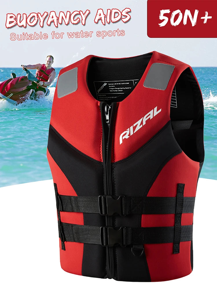 RIZAL Slim Fit Buoyancy Vest for Water Sports - Kayaking, Surfing, Paddleboarding