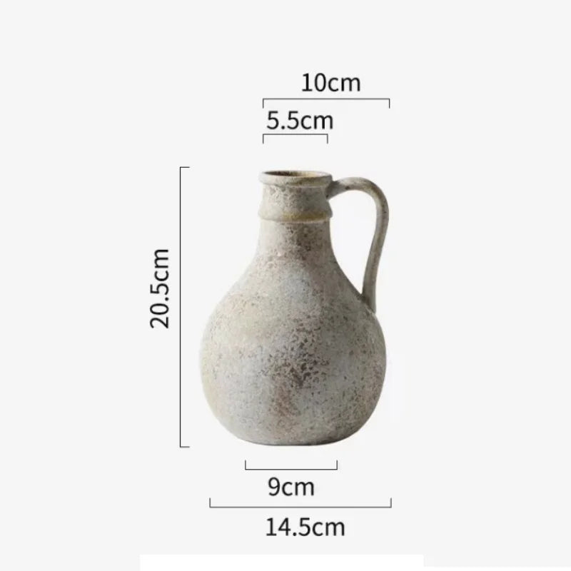 Vintage Handmade Ceramic Vase | 25.8CM Home Decor Accent