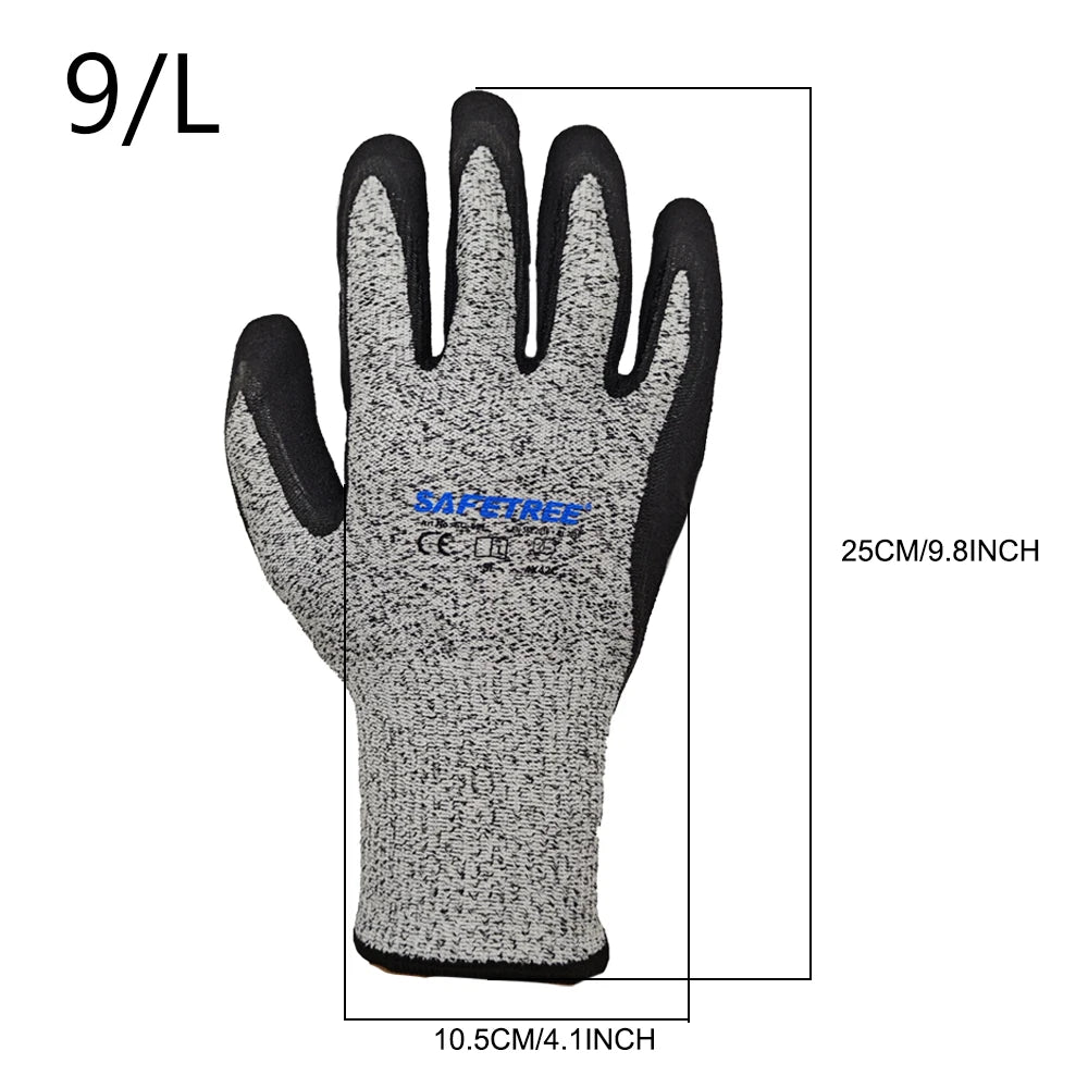 SAFETREE HPPE Nitrile Cut Resistant Work Gloves EN388 4X42C