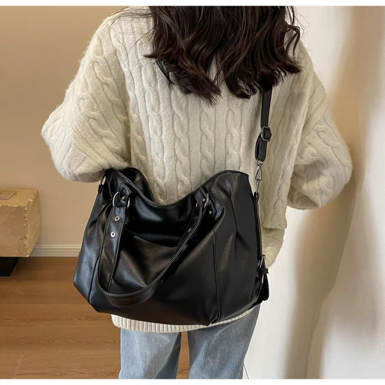 Vabena 2026 Soft Interior Shoulder Bags - High Quality Contrasting PU Handbags