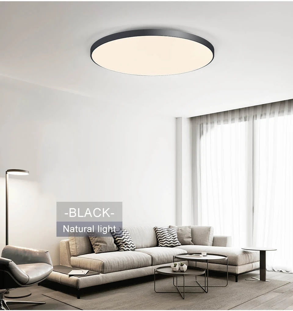 MARPOU Large LED Ceiling Lamp - Modern Bright Illumination for Bedroom