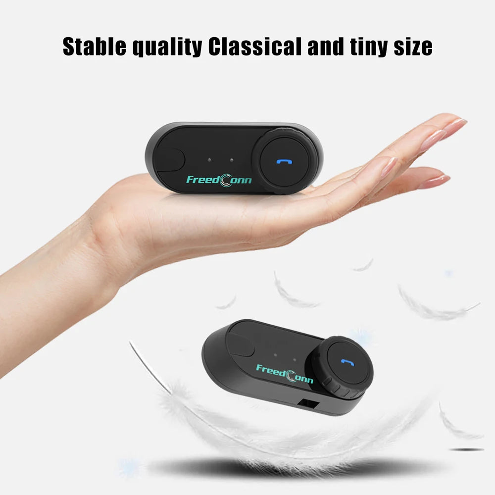 Freedconn T-Com VB Bluetooth Intercom | 6-Rider Motorcycle Headset & FM