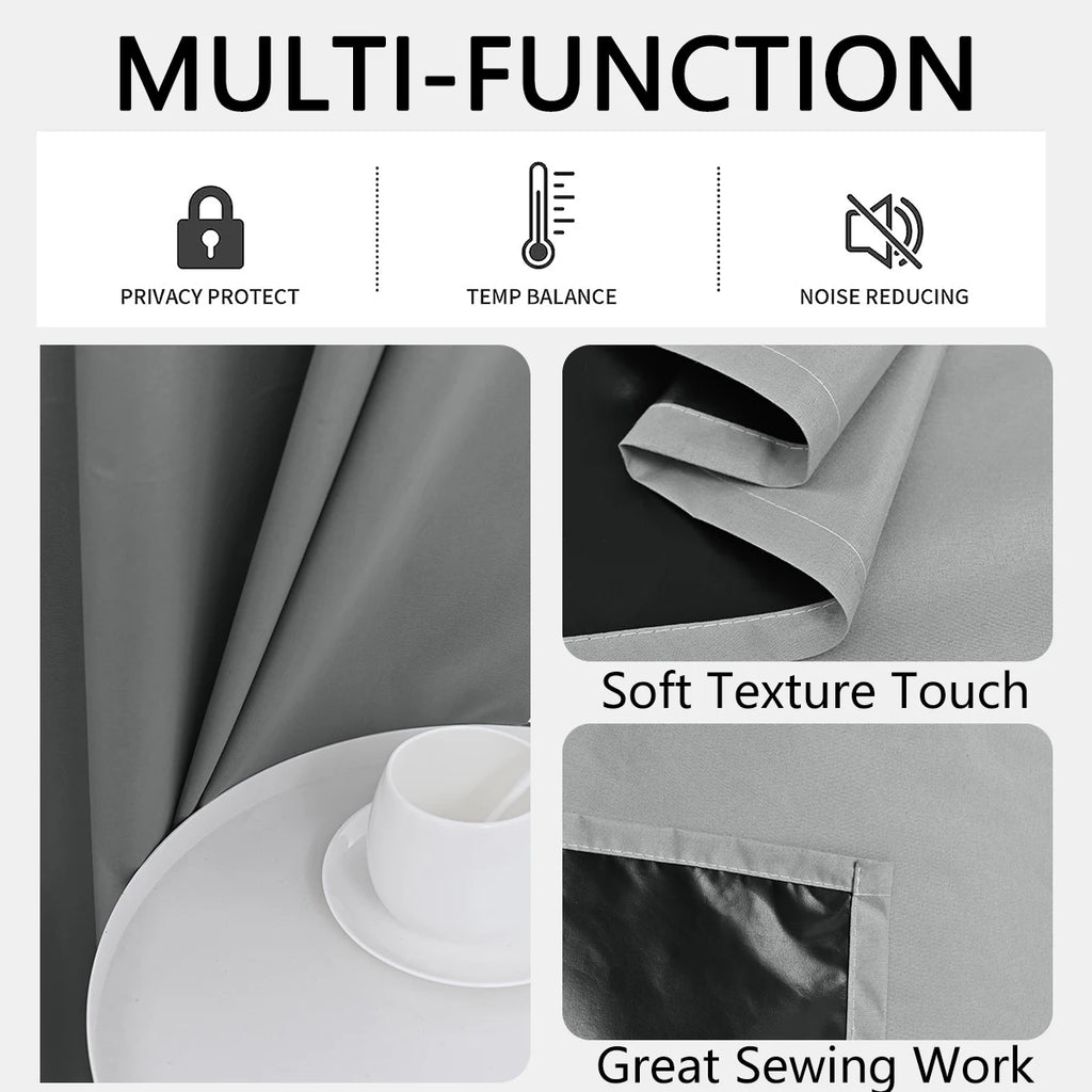 100% Blackout Curtains for Bedroom & Living Room - Full Shading & Sun Protection