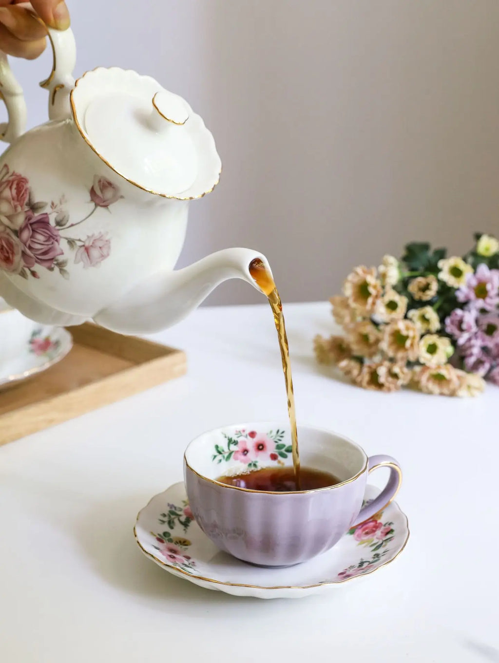 Vabena Luxury Bone China Coffee & Tea Set - Elegant Serveware
