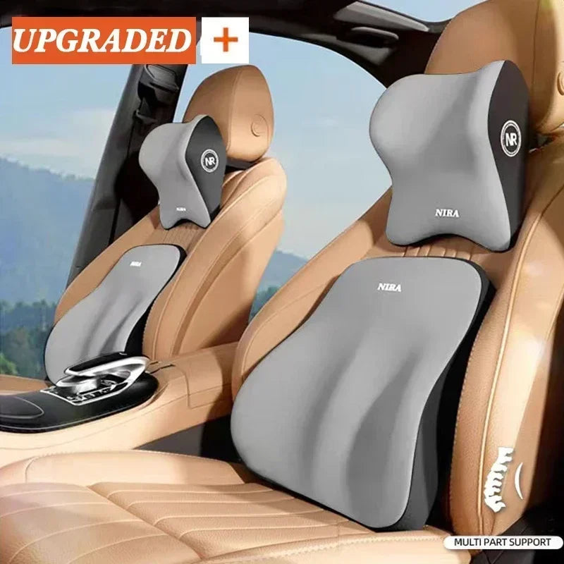 Amagi Memory Foam Car Comfort Set - Headrest, Lumbar, Back Support