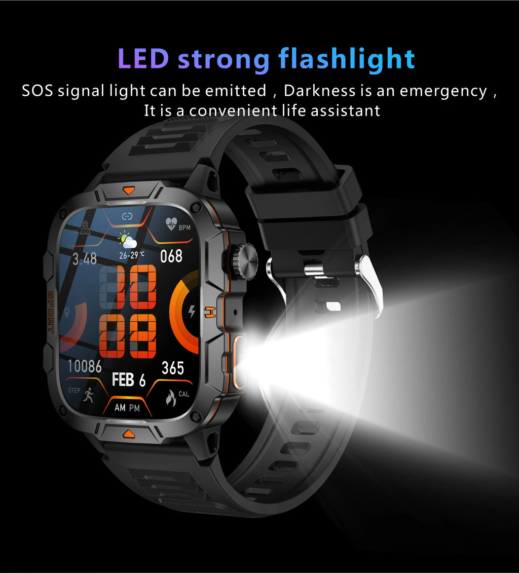 Military-Grade Smartwatch for Men | AMOLED Display | 5ATM Tactical Watch