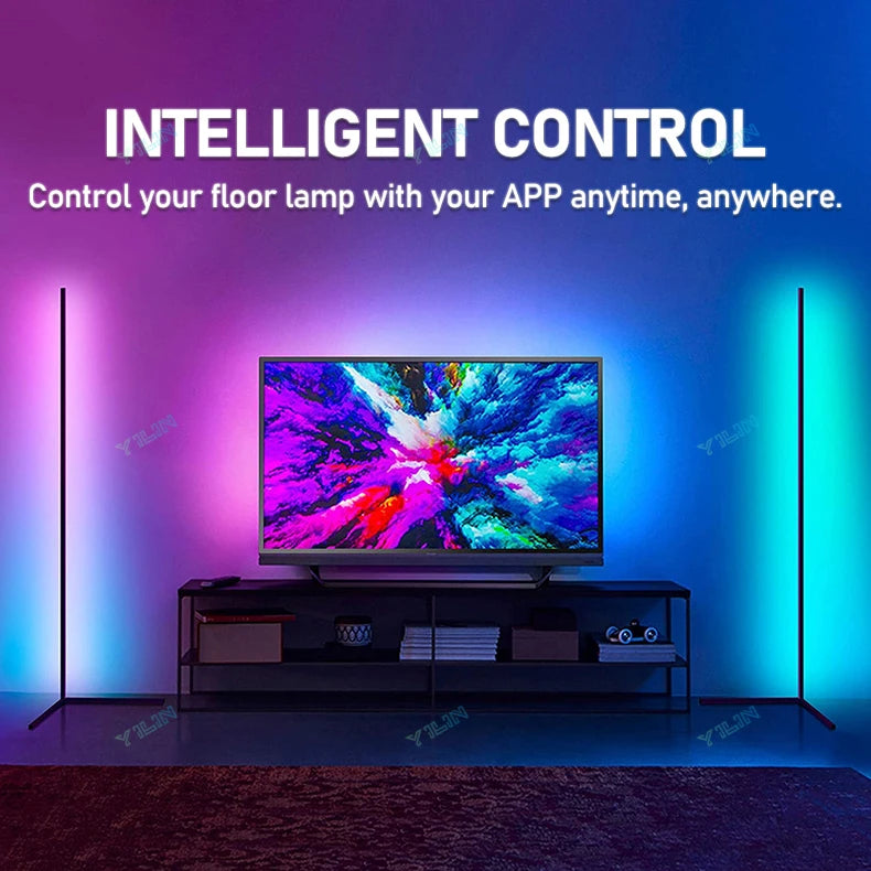 Smart RGBIC Nordic Floor Lamp | Tuya App Control & Gaming Mood Light