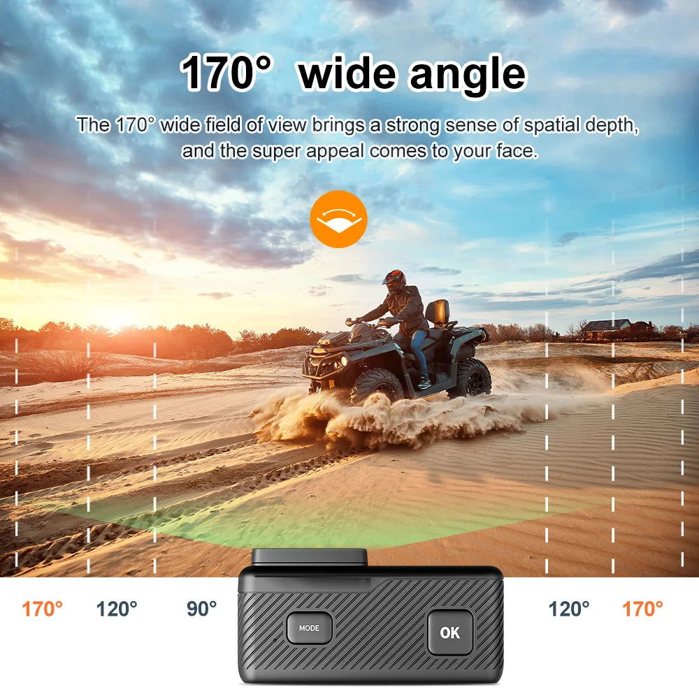 Ourlife 5K Action Camera 4K60FPS | Touch Screen, 30M Waterproof