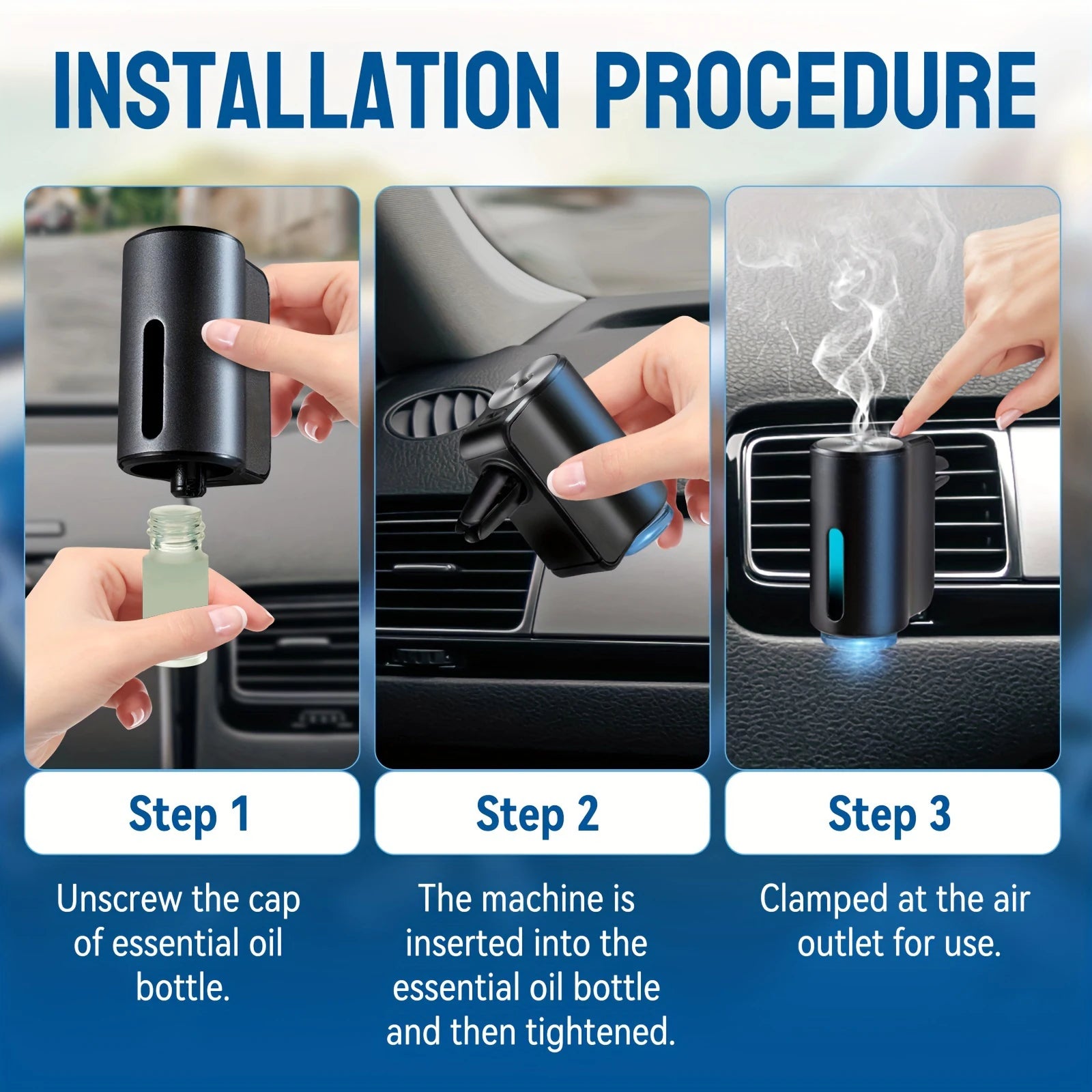 Vabena Car Air Freshener Electric Auto Aroma Diffuser Vent | Premium Scent Experience