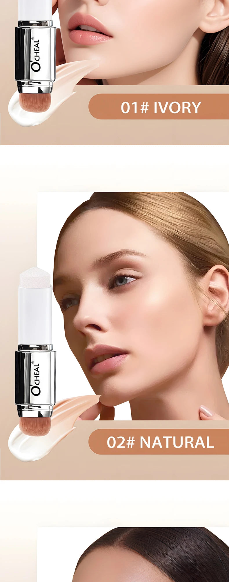 O'CHEAL Dynamic Foundation Stick: Perfect Match, Matte Finish, Blemish Coverage