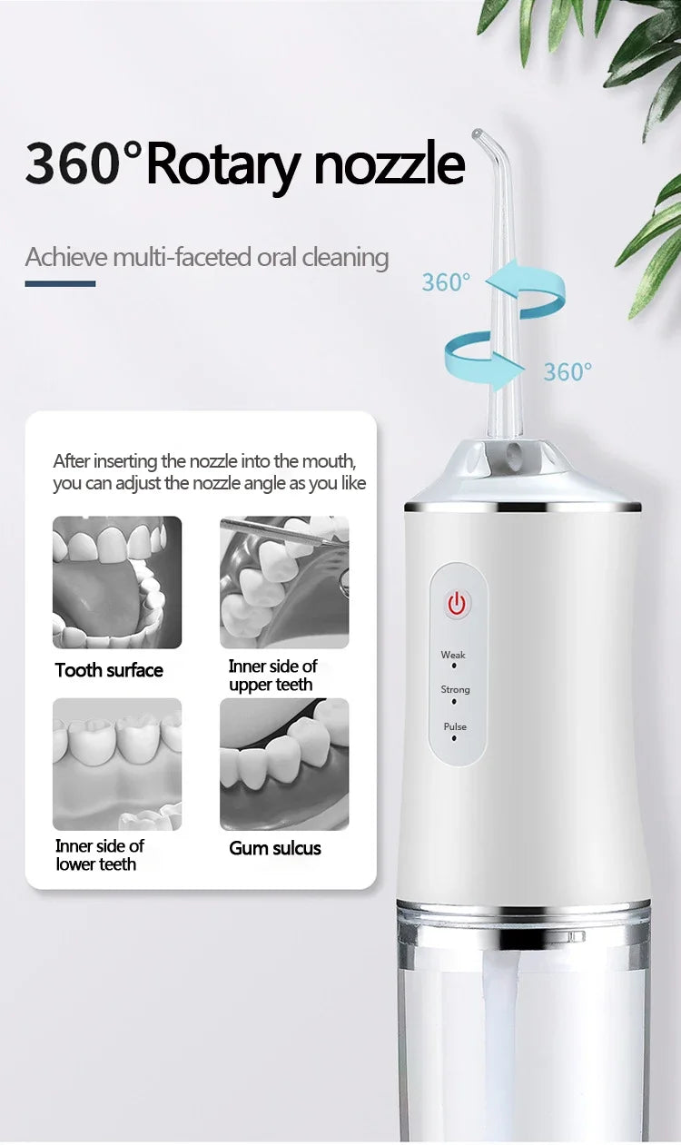 Oral Irrigator Dental Water Jet Flosser - Teeth Whitening & Cleaning Tool