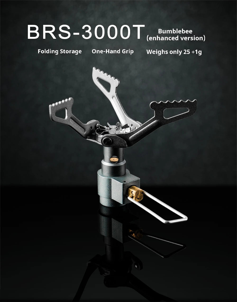 BRS-3000T Mini Titanium Camping Gas Stove - Ultra-Light & Portable Survival Burner