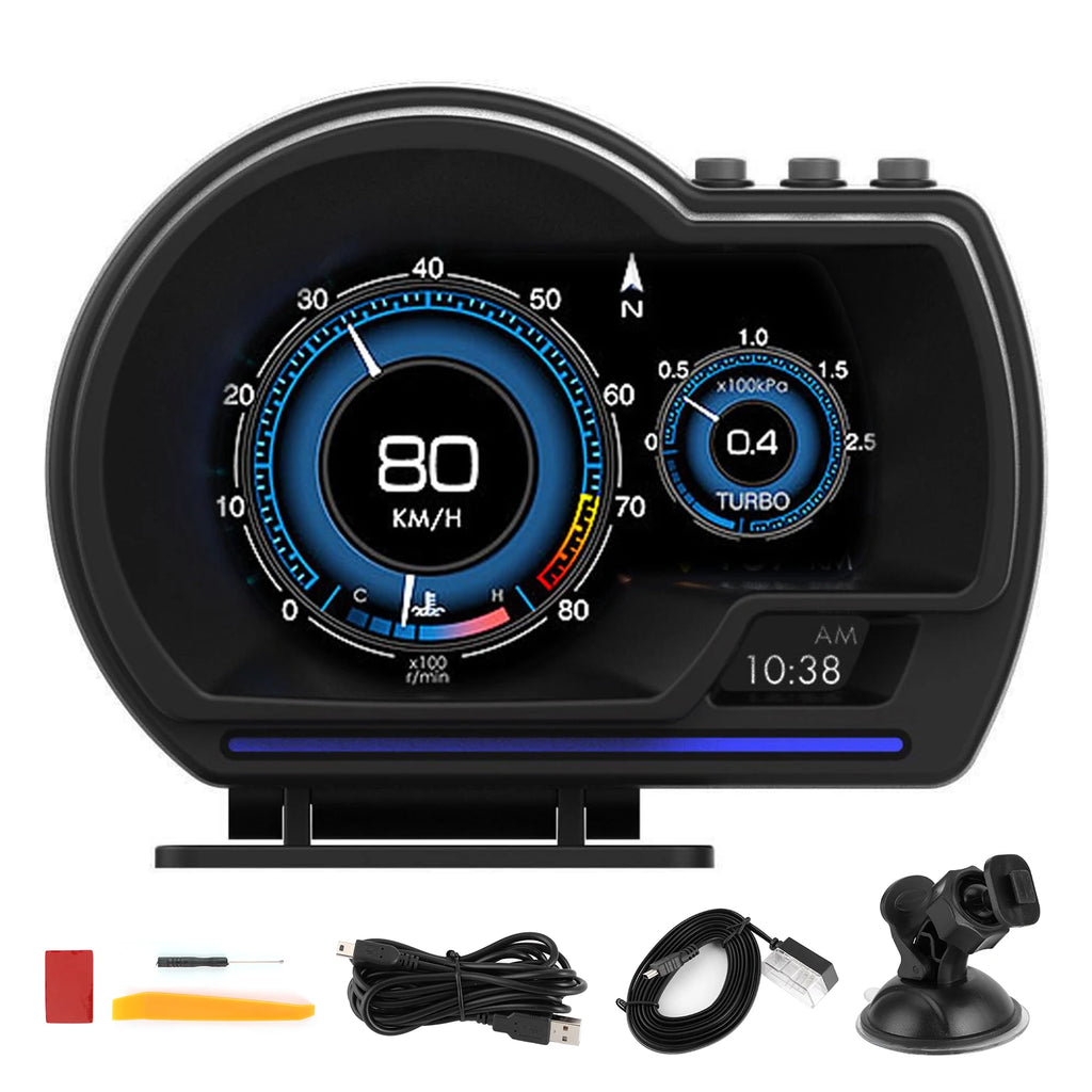 Vabena OBD2+GPS HUD: Smart Speedometer, RPM & Warning for Car & Truck