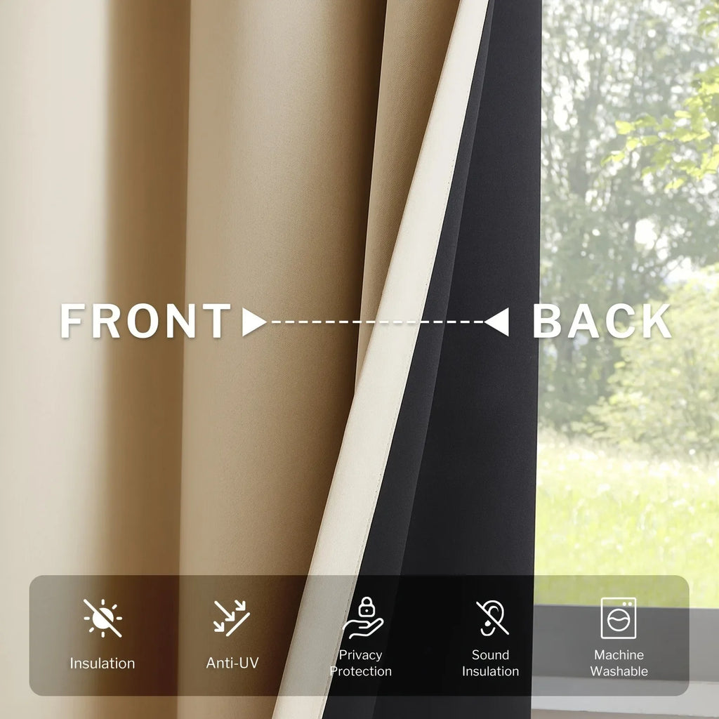 Modern 100% Blackout Curtains | Total Room Darkening & Privacy