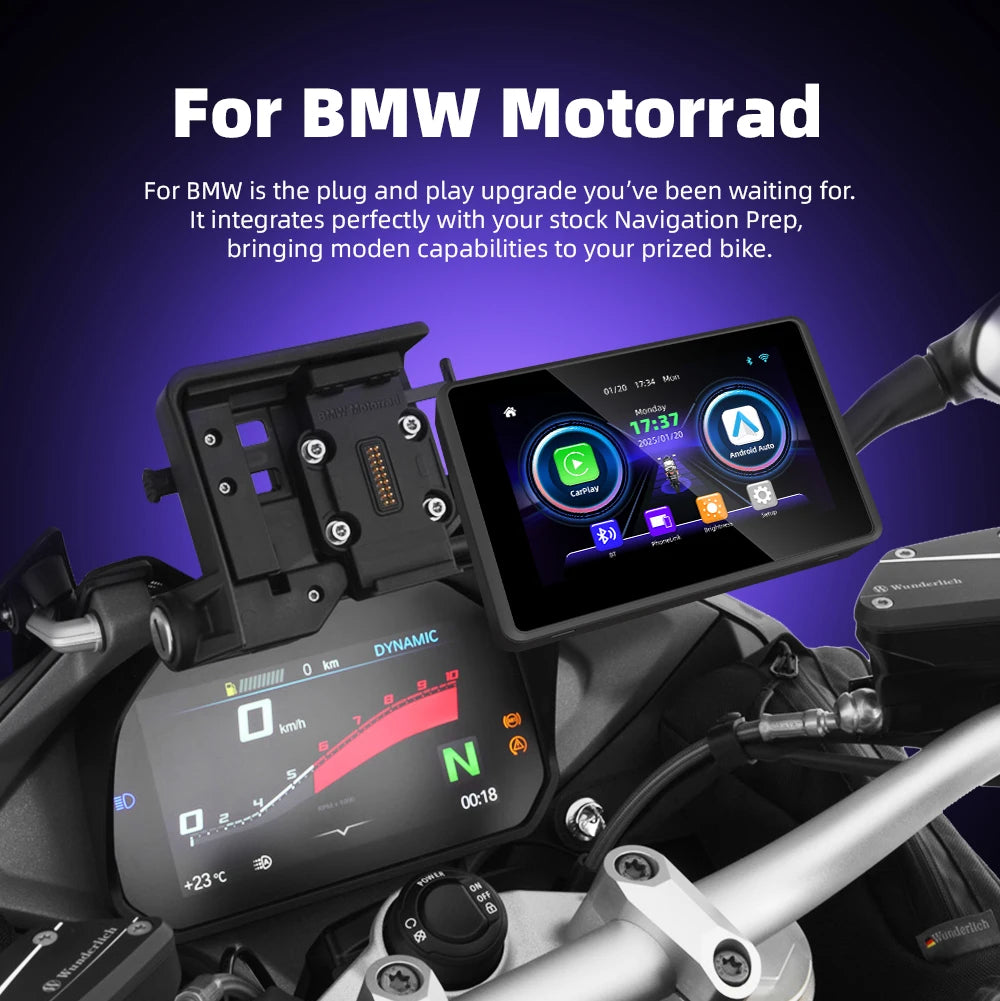 EKIY Wireless CarPlay Android Auto Navigation for BMW GS & XR