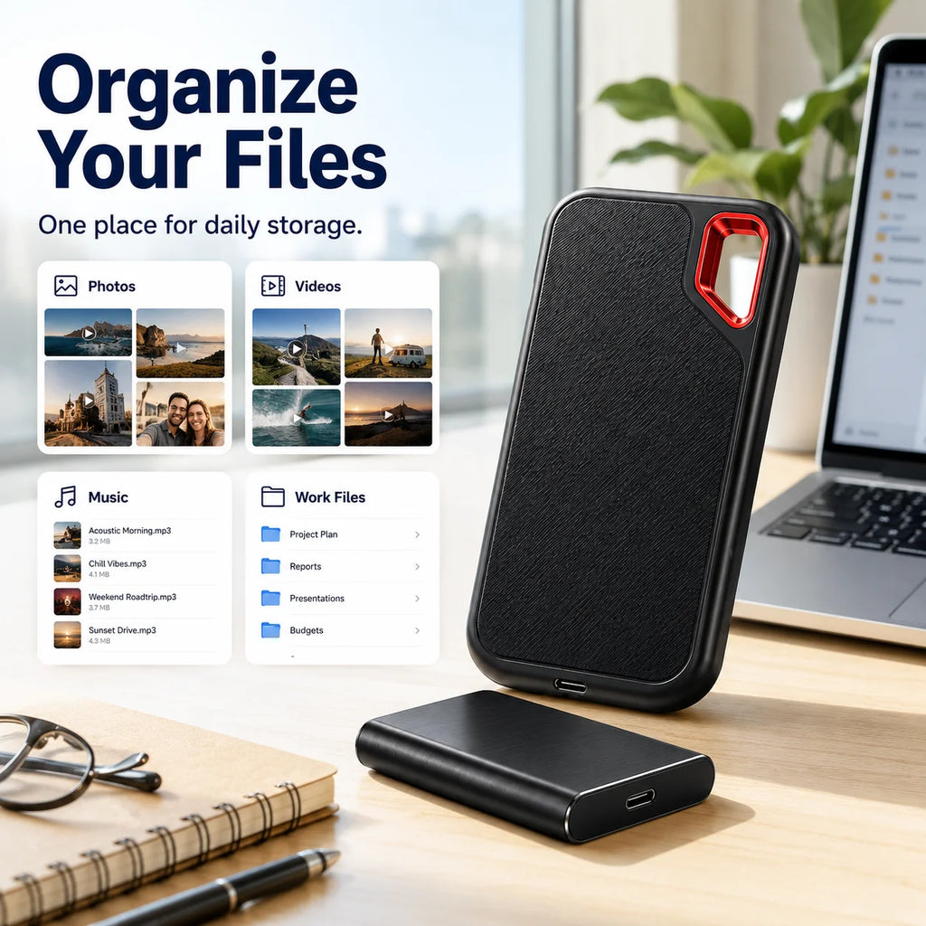 4TB Portable SSD Waterproof Shockproof High-Speed External Drive Pro