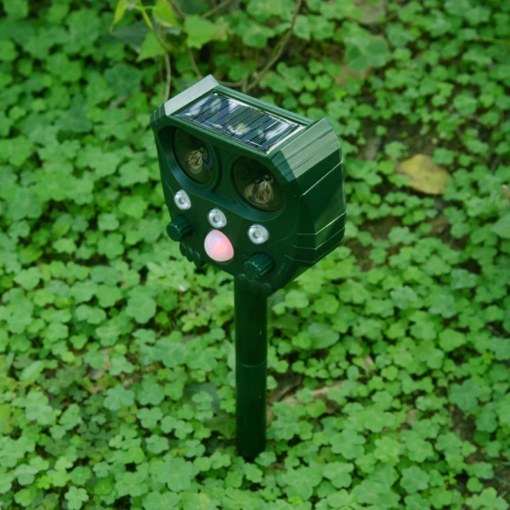 Solar Powered Ultrasonic Animal Repeller | Garden & Yard Deterrent