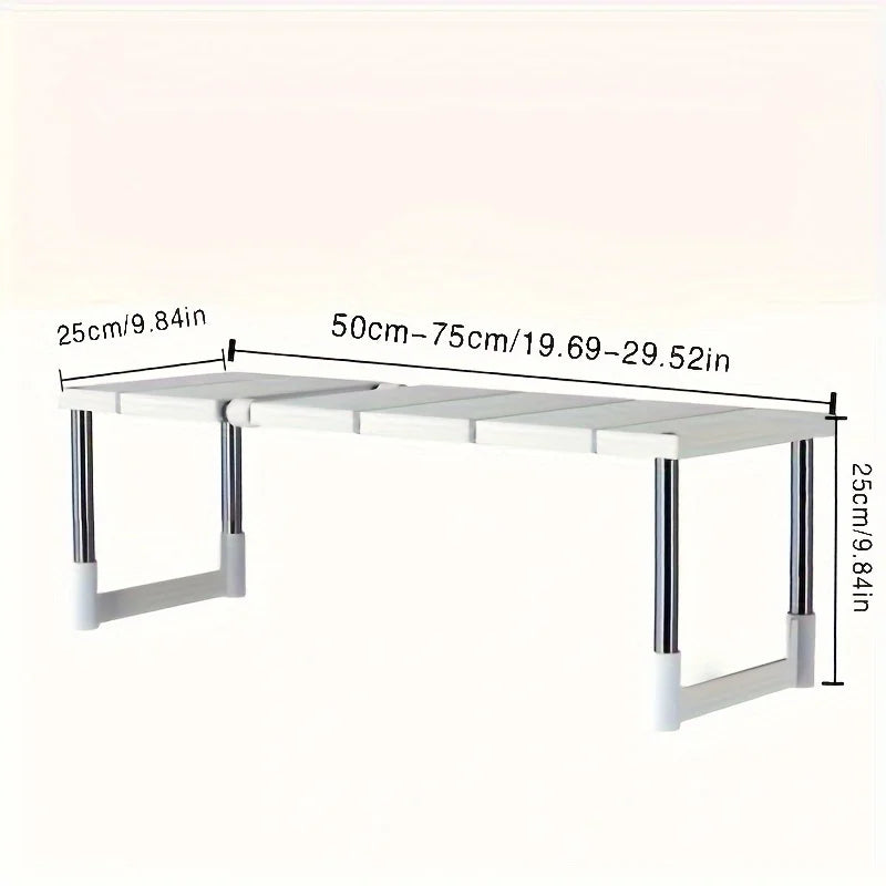 Adjustable Under Sink Storage Rack | Expandable Kitchen & Bathroom Organizer