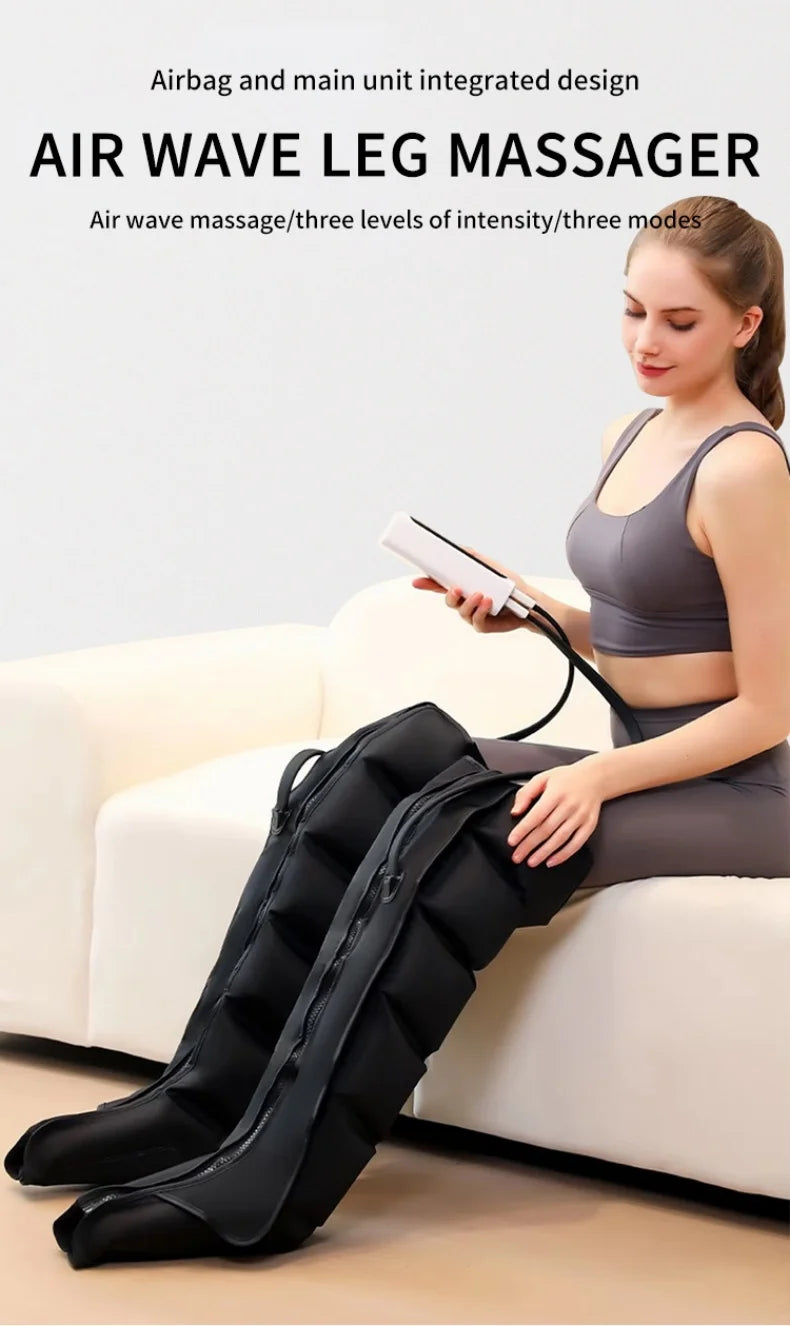 JinKairui Electric Pneumatic Leg Massager for Deep Thigh, Calf & Foot Relaxation with Remote Control