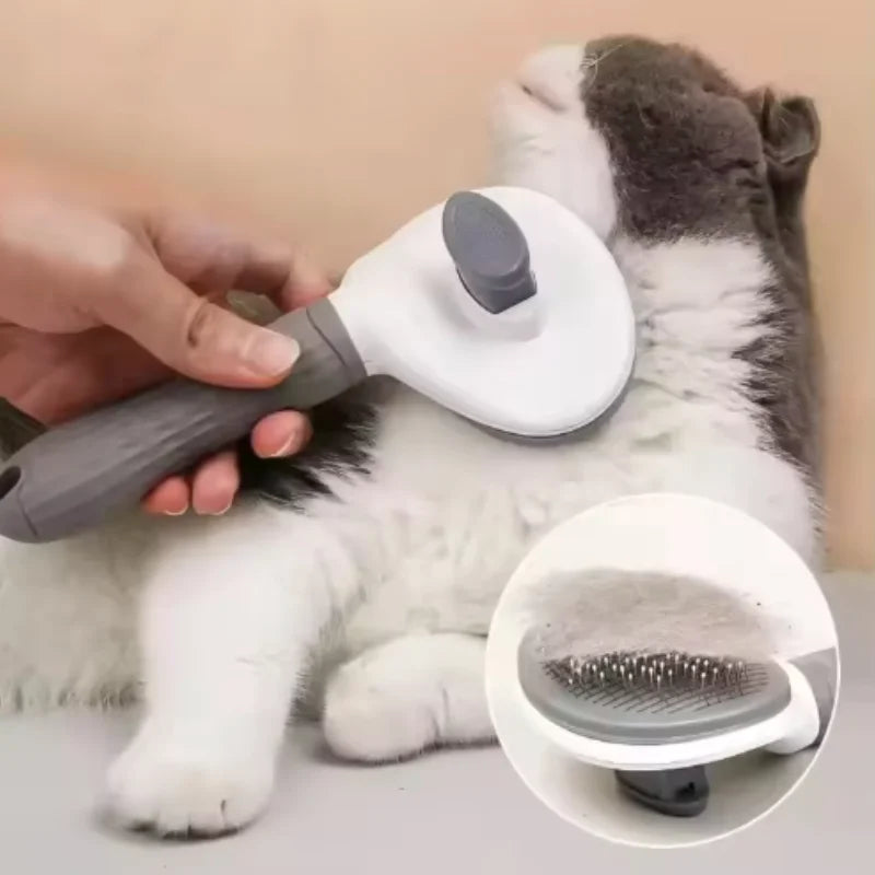 Self Cleaning Pet Brush & Dematting Comb - Dogs & Cats