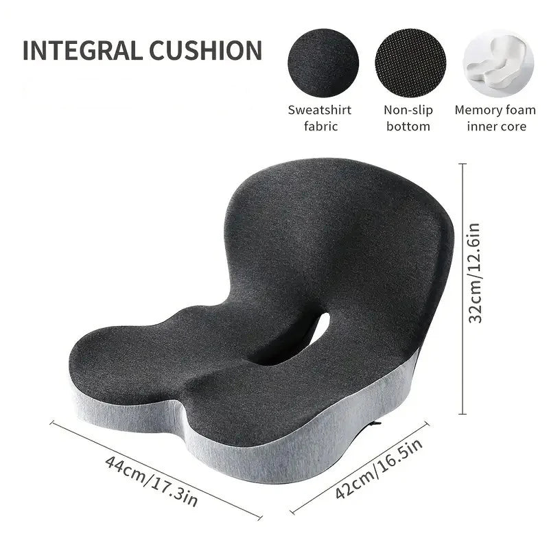 Premium Memory Foam Lumbar & Seat Cushion for Ultimate Comfort