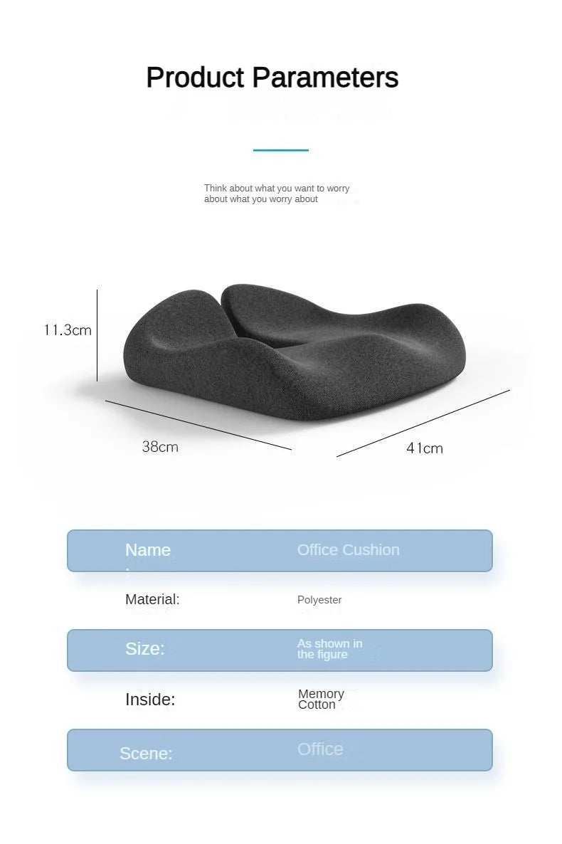 New Tailbone Sciatica Back Pain Relief Memory Foam Cushion