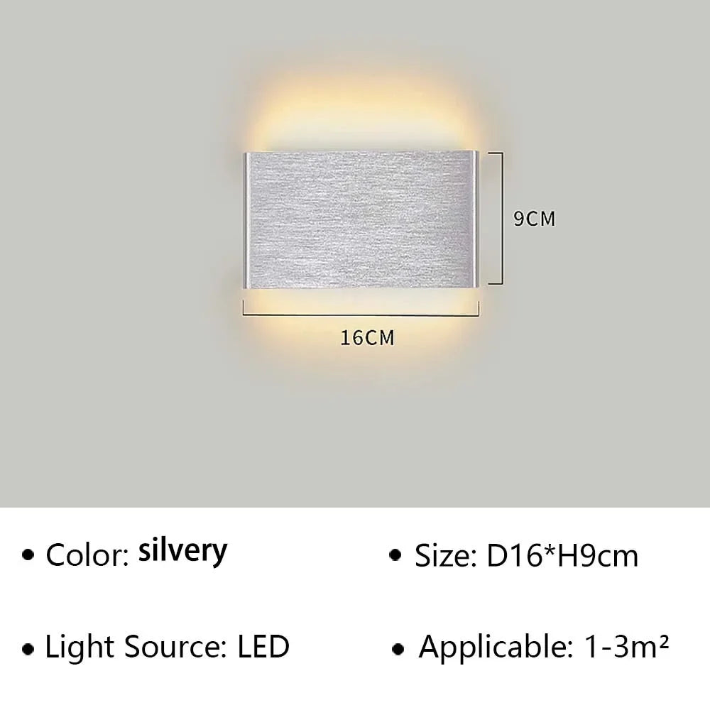 Modern LED Wall Lamp Sconce - Indoor Lighting Fixture for Bedside, Living Room, Stairs, Bathroom & Home Decor