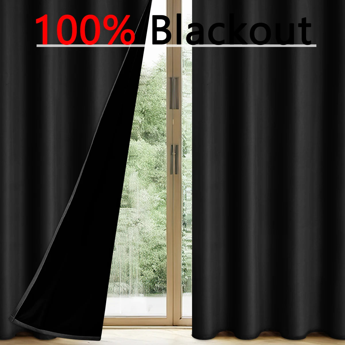 100% Blackout Curtains for Bedroom & Living Room - Full Shading & Sun Protection