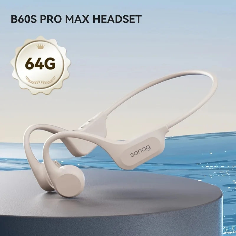 Sanag B60S Bone Conduction Swimming Headphones IPX8 Bluetooth MP3