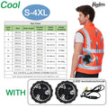 USB Powered Cooling Fan Work Vest - Reflective Summer Safety