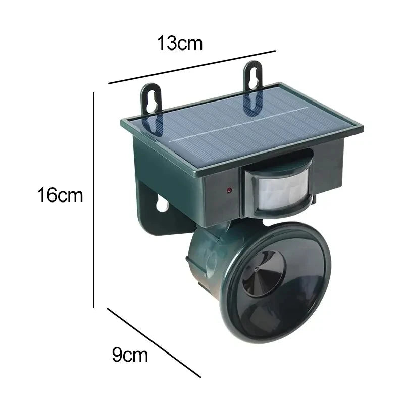 Solar Ultrasonic Animal Repellent - Deer, Cat, Dog, Bird, Mouse Deterrent