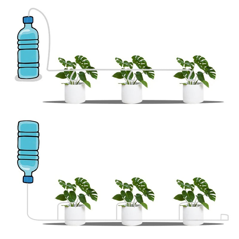 Garden Drip Irrigation Kit with Regulating Valve - Potted Plants & Greenhouse Watering System