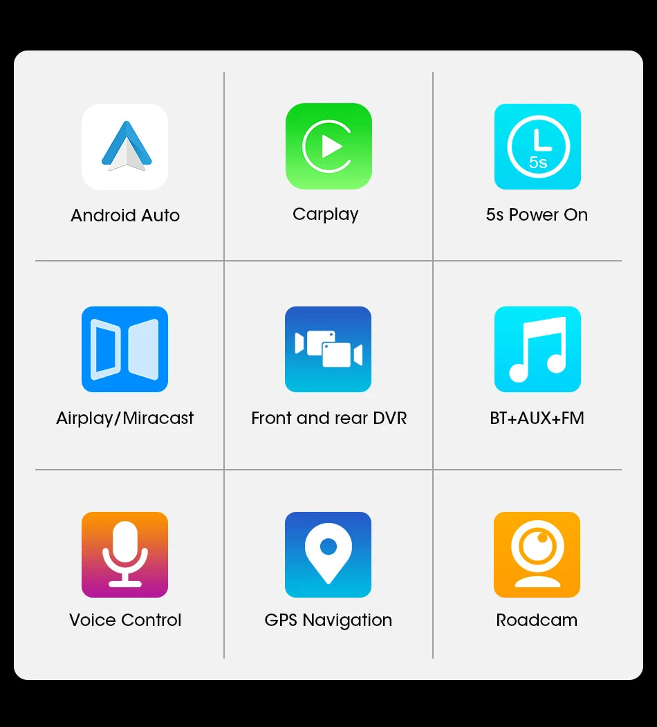 10/11.26" 4K Dash Cam with Wireless Carplay & Android Auto | GPS | Dual Lens