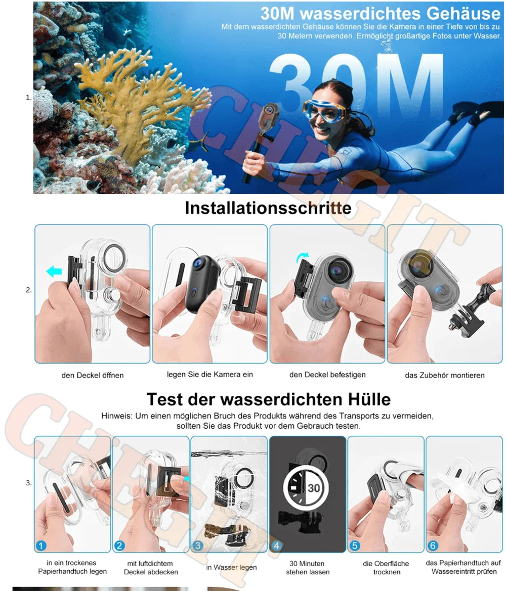 Vabena 4K FHD Action Camera | Ultra HD Adventure Cam for Sports & Motorcycle