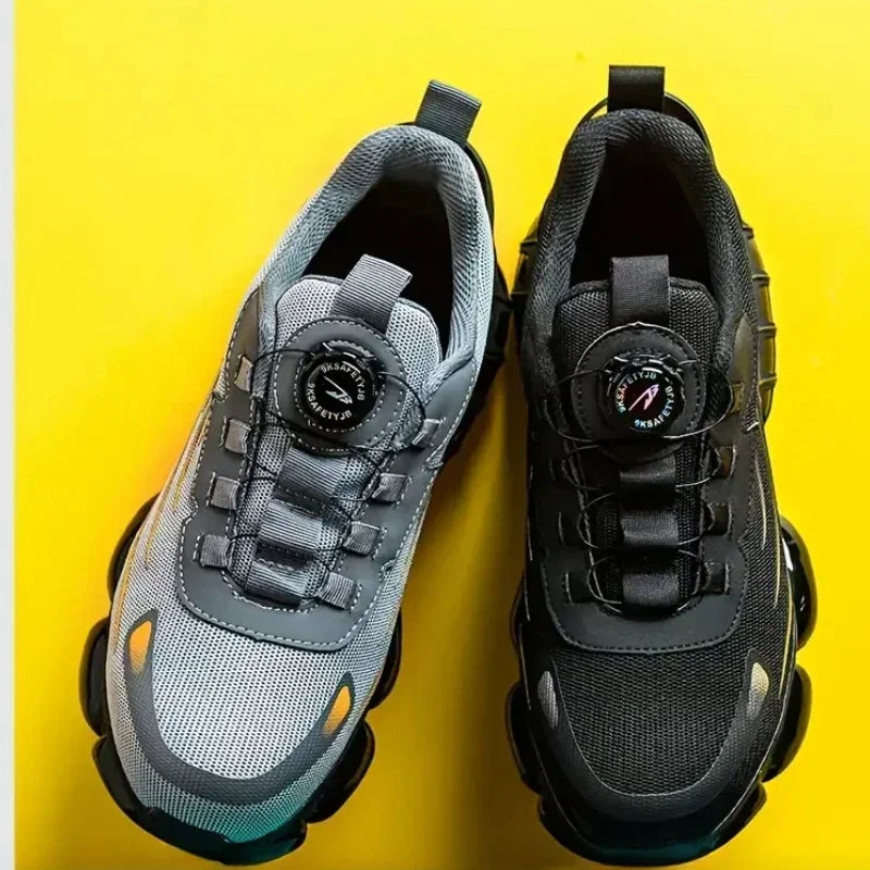 Vabena Lace-Free Steel Toe Safety Sneakers for Ultimate Work Comfort