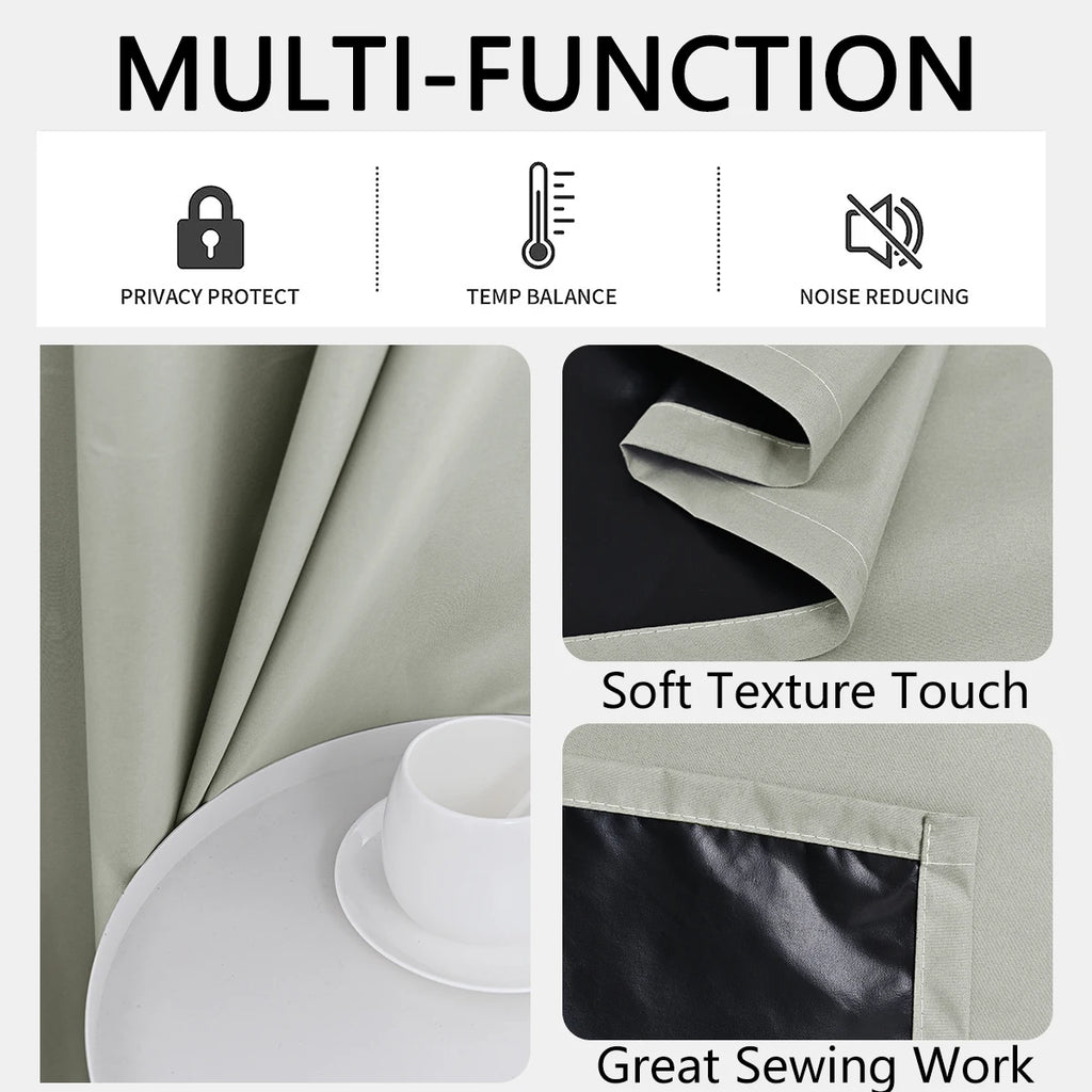 100% Blackout Curtains for Bedroom & Living Room - Full Shading & Sun Protection