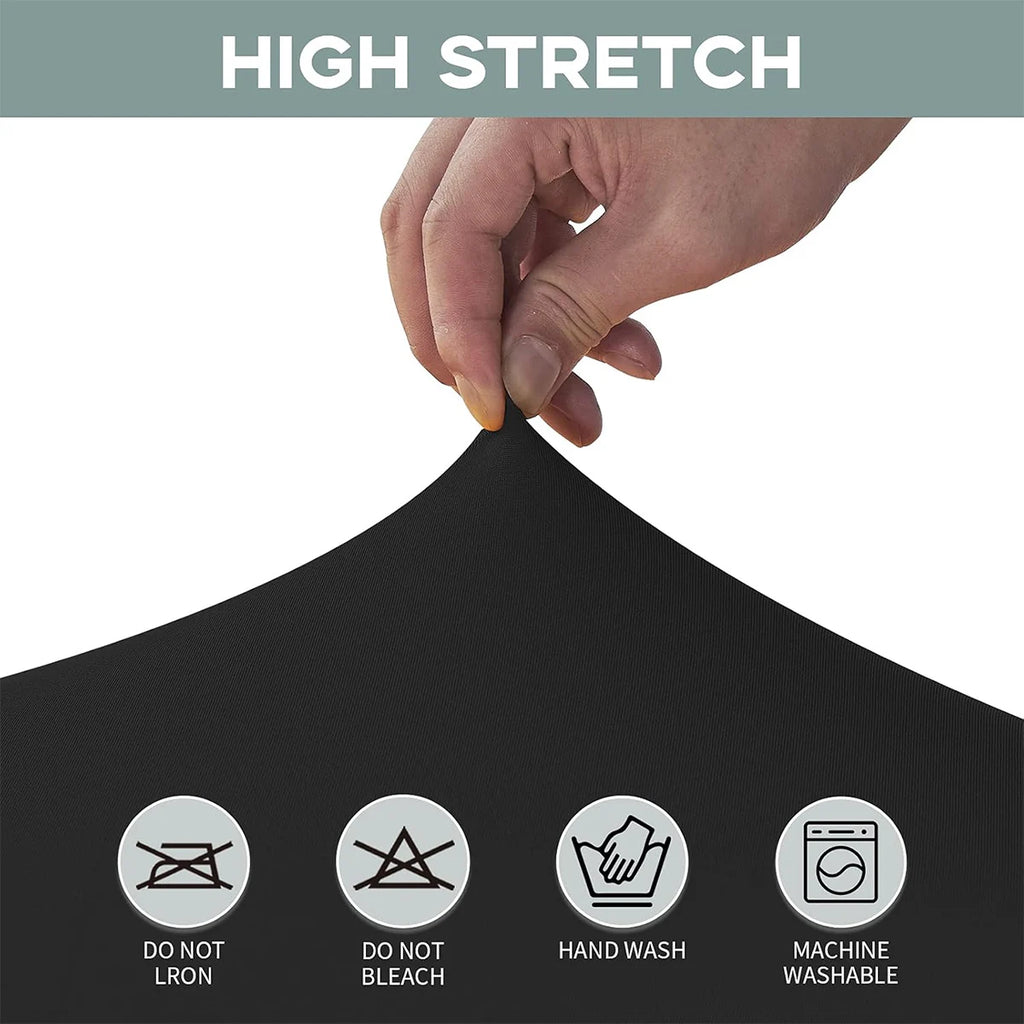 Spandex Tablecloth - Tight Fitted, Washable & Wrinkle Resistant Rectangular Table Cover for Events & Parties
