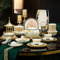Luxury Gold Rim Bone China Dinnerware Set - 70 Pcs | Fine Dining