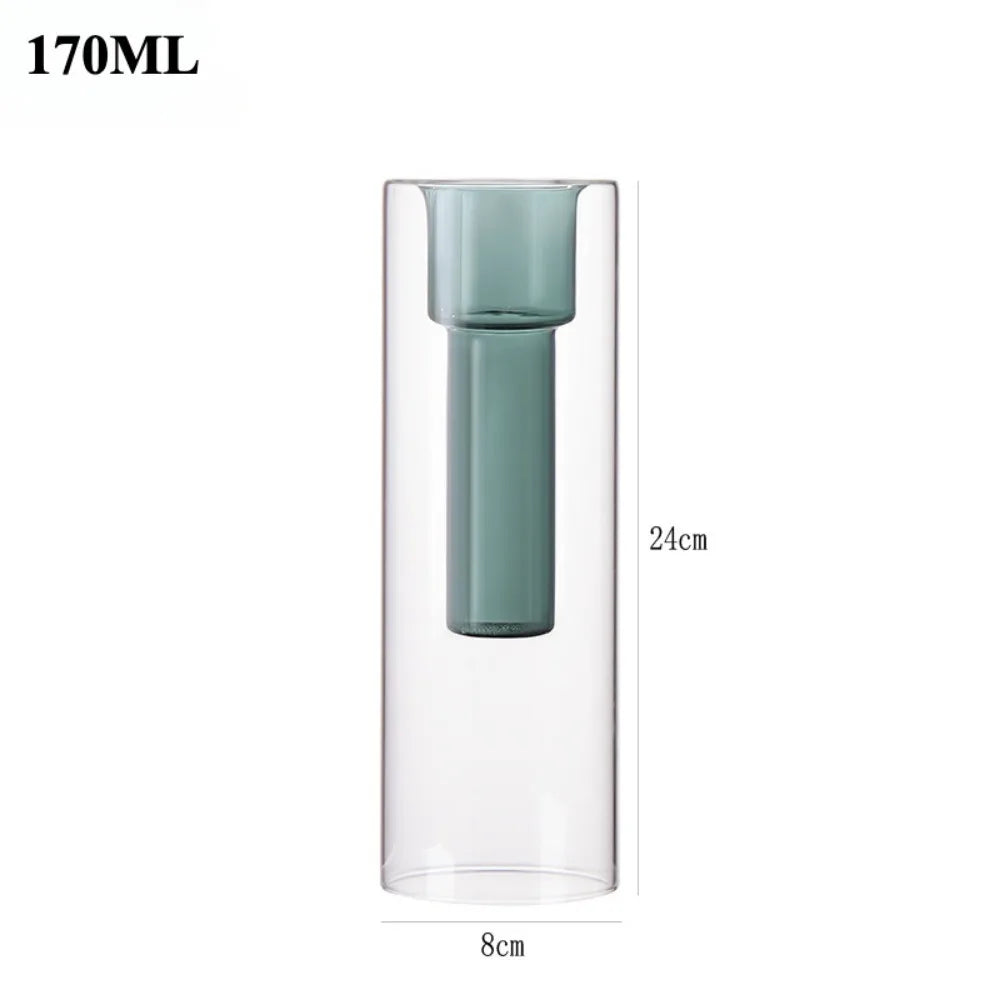 Elegant Glass Hydroponics Vase & Terrarium - Flower & Succulent Planter Decor
