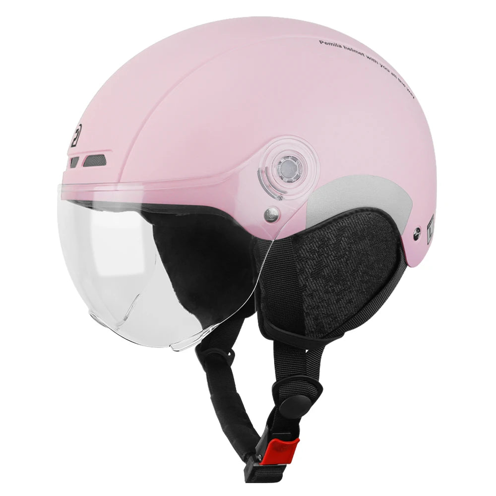 PEMILA Cycling Helmet with Goggles, Ear Protection & Reflective Safety - Adult MTB Road E-Bike