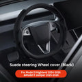 Tesla Model 3/Y Highland Juniper Carbon Fiber Steering Wheel Cover