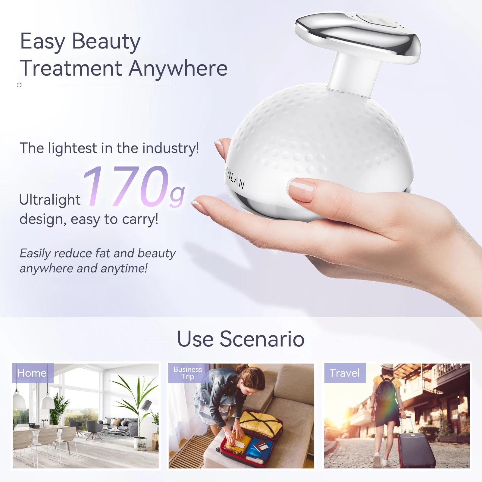 ANLAN 5-in-1 RF Cavitation Ultrasonic Body Slimming Massager for Fat Burning & Skin Tightening